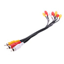3 RCA Male to 9 RCA Female Composite Audio Video AV Cable Splitter for DVD