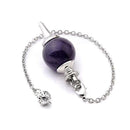 Amethyst Ball Dowsing Pendulum Healing Divination & Gift Meditation Crystal I2E4