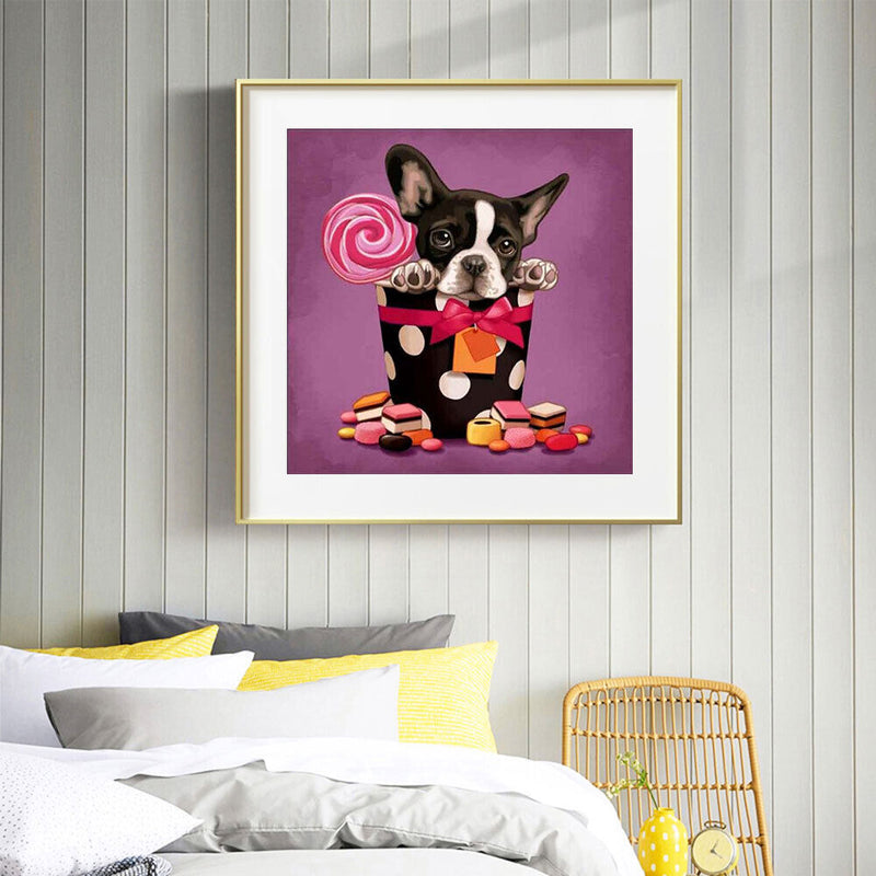 5D DIY Diamond Painting Kits Full Round Drill Dog Mosaic Picture Wall Decor