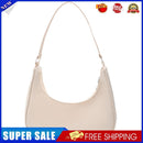 Fashion Women Pure Color Underarm Hobos Bags Top-handle Handbag (Beige)