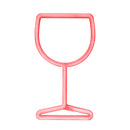 LED Neon Light Wine Glass Night Light USB Christmas Kids Room Decor (Red)