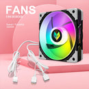 COOLMOON CPU Cooler 3 Pin ARGB FDB Bearing PWM PC Quiet Cooling Fan (Black)