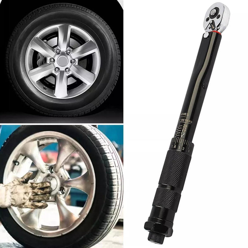 Adjustable 1/4'' Torque Wrench Hand Spanner 2-24N Torque Wrench Ratchet Tool{
