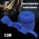 2Pair 2.5m Sports Cotton Kick Boxing Bandage Sanda Wrist Hand Gloves (Blue)