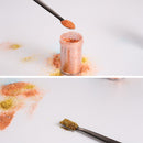 Stainless Steel Cuticle Pusher Double Headed Spoon Nail Art Cleaner (Black)