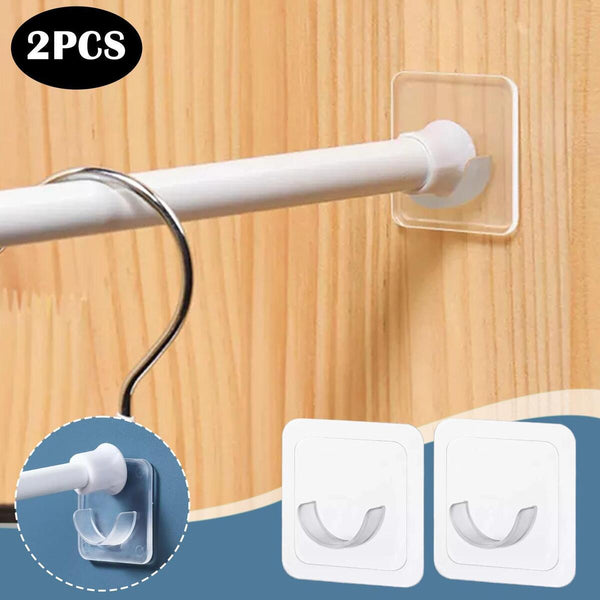 2 x selbstklebender Duschvorhangstange Halter, Wandmontage, Duschstangenhalter.
