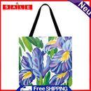 Shopping bag with flower and plant motifs, printed, casual, large