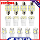 13pcs/set Car LED Bulbs 31mm C5W Doom Light T10 W5W Map License Plate Lamp Bulbs