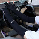 Ice Arm Sleeves Unisex UV Protection Half Finger Arm Cover (2 Finger Black)