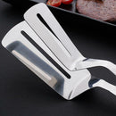 3in1 Multifunctional Steel Food Flipping Steak Clamps Spatula US U9Q7
