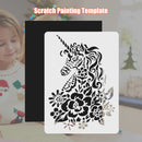 Scratch Painting Stencils Drawing Template DIY Lace Ruler Kids Toys (Horse)