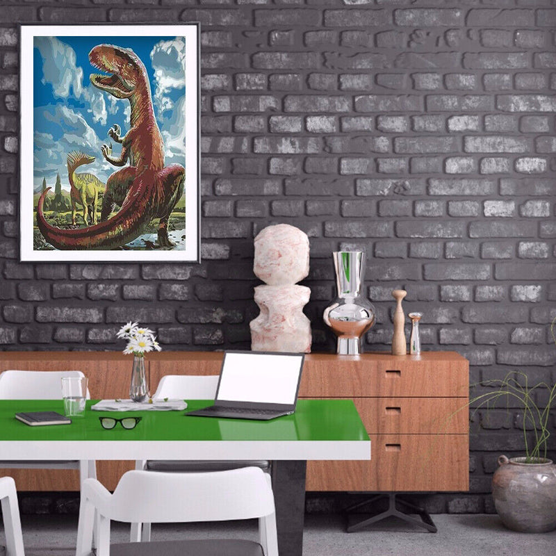 DIY Digital Oil Painting Kit Coded Hand Painted Picture Dinosaur Acrylic Paint