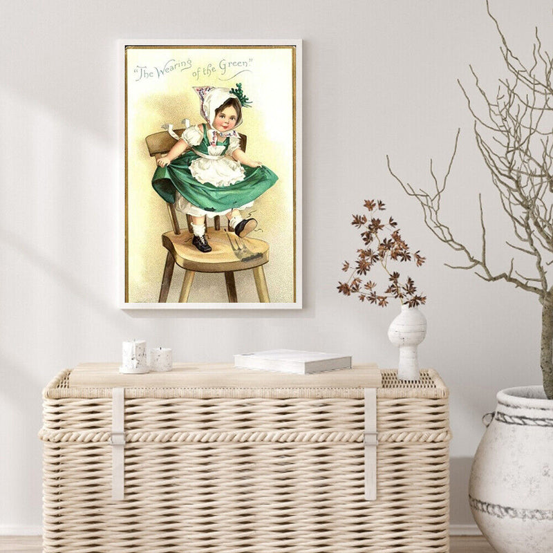 Girl on Chair Oil Paint By Numbers Kits DIY Handpainted on Canvas Wall Art Craft