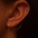 Earring Gothic Shiny Ear Line Ear Stud Long Tassel Drop Earring Earrings Chain