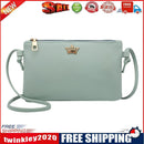 Women PU Leather Crown Shoulder Bags Zipper Casual Crossbody Bags/Green