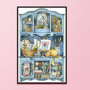Partial Embroidery Set Cross Stitch Needlework Kit 14CT House Cabinet Artwork