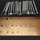 20PCS Manual Leather Craft Carving Embossing Beveler Tools Kit New_