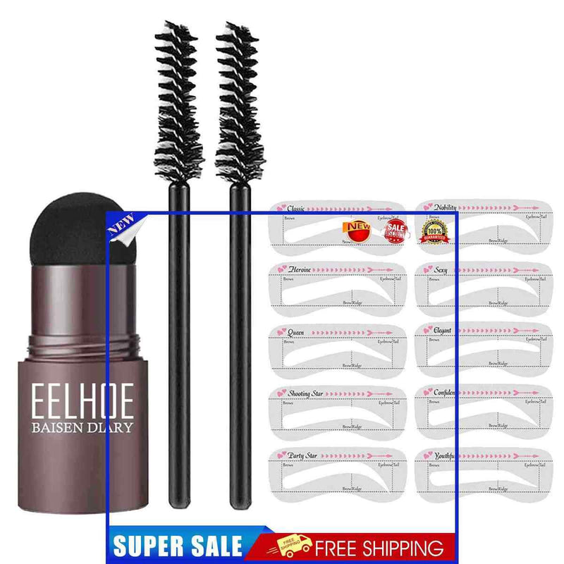 One Step Brow Hairline Contour Shaping Stamp Powder Makeup Brushes Waterpro