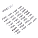 33pcs/Set Hollow Electric Drill Screwdrivers Bit Repair Hand Tools (Blue) Newly