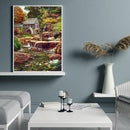 Diamond Painting Woods Village Stream Full Square Drill Rhinestone Cross St