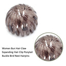 Women Bun Hair Claw Expanding Hair Clip Lazy Ponytail Buckle Bird Nest Hair