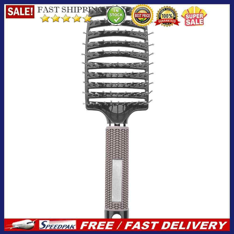 8 Color Bristle Nylon Women Wet Curly Detangle Hair Brush for Salon Styling T