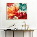 Color Flower Oil Paint By Number DIY Acrylic Painting on Canvas Wall Art Picture