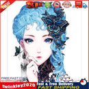 Blue-haired girl 5D DIY Partial Special Shape Drill Diamond Painting Newly
