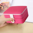 Portable Leather Earrings Display Box Wedding Jewelry Necklace Case Holder Gift