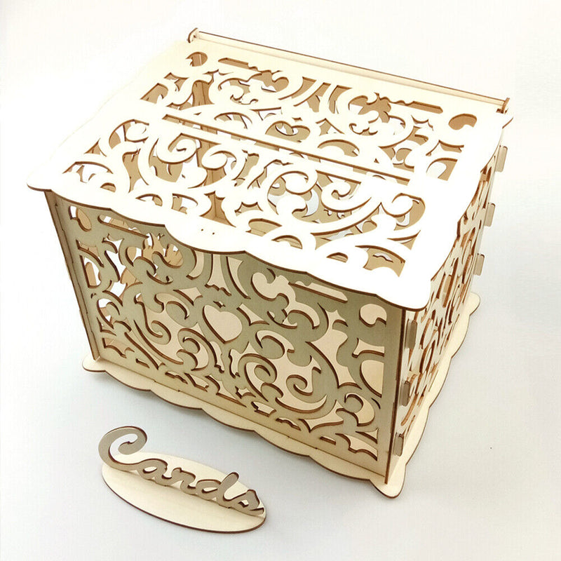 DIY Hollow Wooden Greeting Card Box Wedding Reception Supplies (JMO1774) Newly