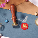 25mm Fire Lacquer Sealing Wax with Handle Copper Animal Wax Stamp (DW22) Newly