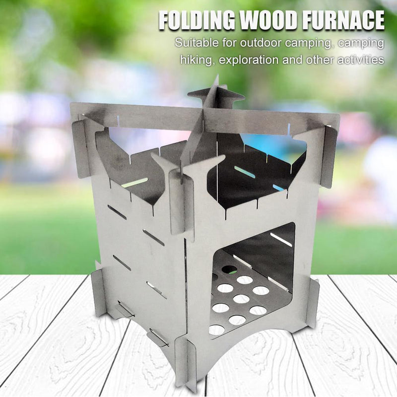 Folding Wood Stove Outdoor Camping Stove for Backpacking Survival Cooking Picnic