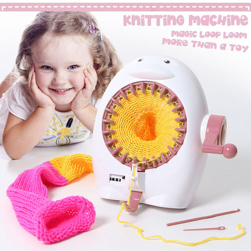 Penguin Wool Knitting Machine Cylinder Handmade Knitted Socks Loom (Pink) Newly