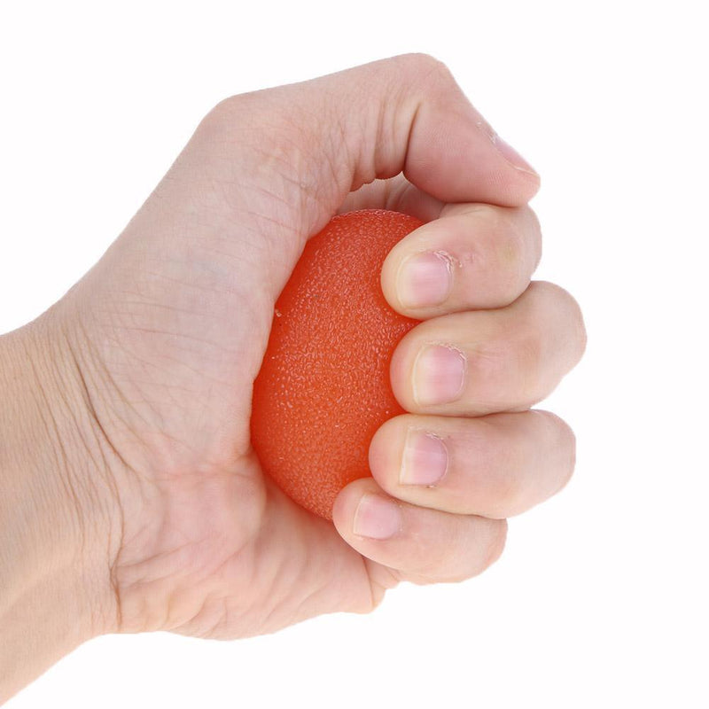 Hand Grip Muscle Power Train Jelly Fitness Finger Exerciser Ball(Orange)