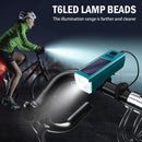3 Modes Bicycle Front Light Bicycle Lantern With Horn n LED Charging Solar A9Y2