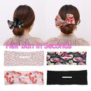 Leopard Flowers Magic Hair Band Hair Bun Maker Fix Hair In Seconds Deft Bun