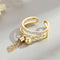 Wedding Crystal Link Chain Tassel Ring With Spike Pendant Gothic Zircon