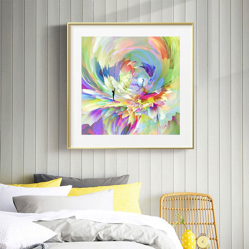 Abstract Flower Oil Paint By Numbers Kits DIY Art Home Decoration Gift Unfr