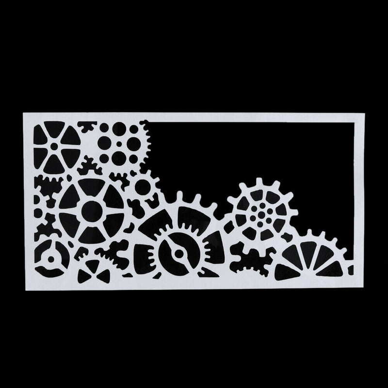 Gear Pattern Cake Stencil Fondant Baking Mold Template Decorating Tool