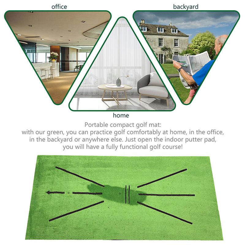 Golf Training Mat for Swing Detection, Portable Putting Batting Practice Ai