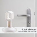2pcs Doorknob Wall Mute Crash Pad Cushion Door Handle Lock Silencer (White)