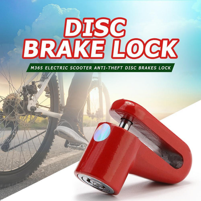 Anti-Theft Wheels Disc Brakes Lock w/ Steel Wire for M365 Scooter (Red) Newly