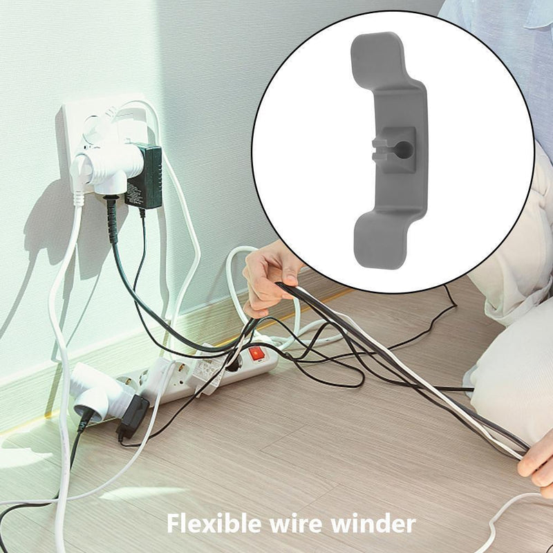 4pcs Kitchen Appliances Cable Holder Clip Management Cord Wrapper (Grey)