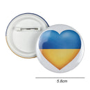 Ukraine Ukrainian Map Flag Symbol Round 12 Styles Clothes Pins(B)