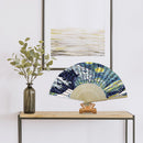 Handmade Oil Painting Waves Folding Fan By Numbers DIY Painted Craft Kit