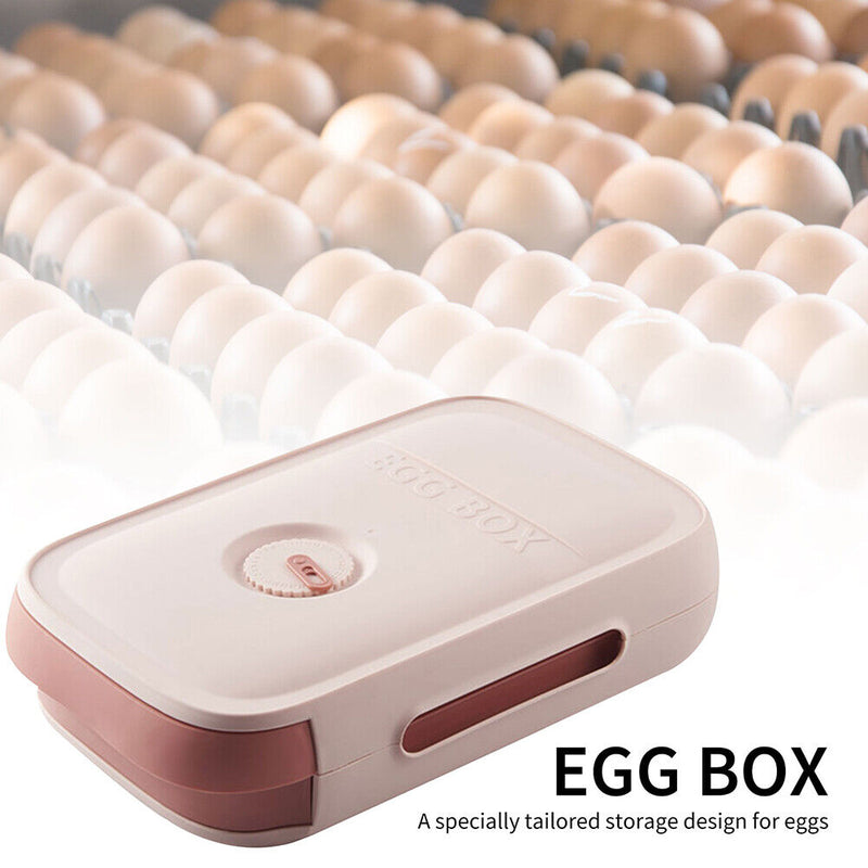 Drawer Egg Storage Box Refrigerator Fresh Keeping Egg Dumpling Tray (Pink) Newly