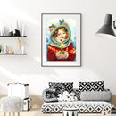 40x53cm Cross Stitch Full Embroidery Kit Christmas Girl Home Decoration Stamped