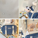 Students School Cute Hit Color Large Backpack Patchwork Canvas Knapsack Handbags