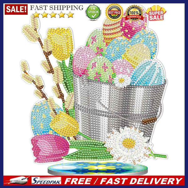 5D Diamond Painting Desktop Ornament DIY Easter Rhinestone Mosaic Art Craft K