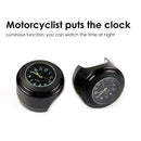 Motorcycle Clock Waterproof 22-25mm Slide Handleable Watch Luminous Quartz Clock